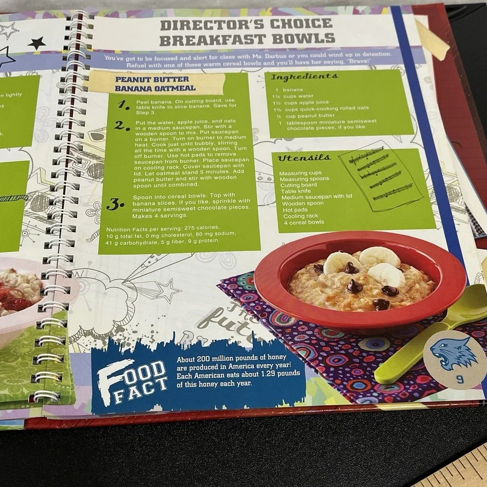 High School Musical COOKBOOK Awesome Eats East High 2008 1st Edition Spiral Book